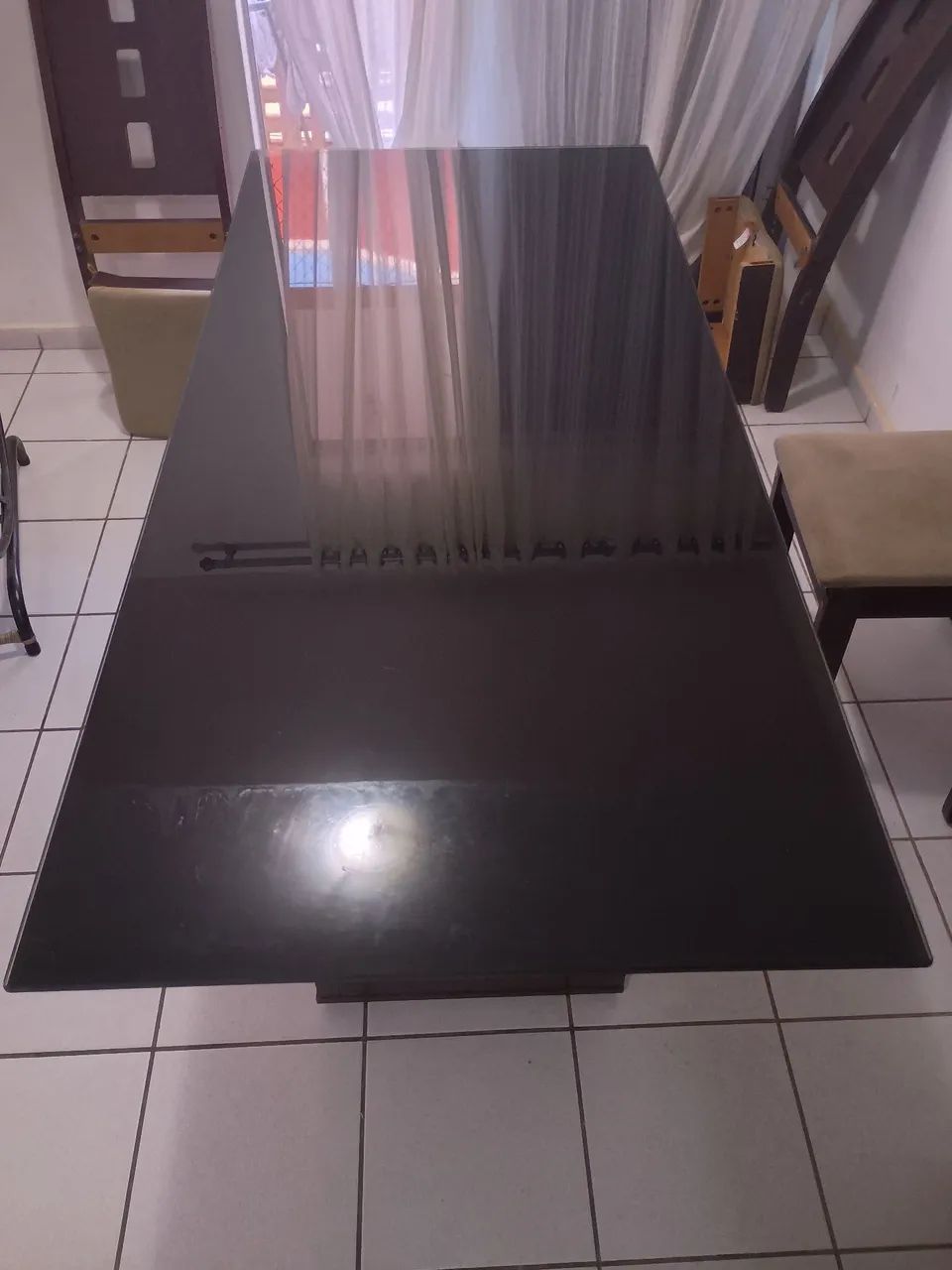 Mesa 06 Lugares com Tampo de Vidro - Foto 4