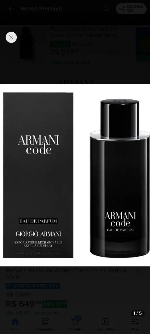 Armani code perfume original