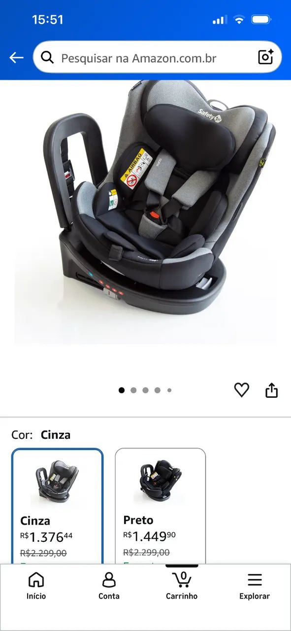 Cadeirinha para Carro Infantil 2
