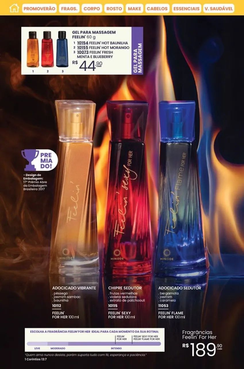 FRAGRÂNCIAS FEELIN 100ML HINODE