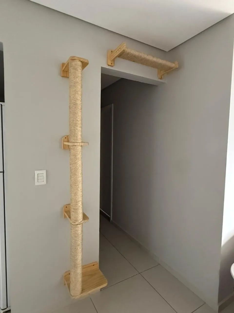 Playground para GATOS de MADEIRA. Arranhadores, Redes, casinha e ponte. CATBOSS - Foto 6