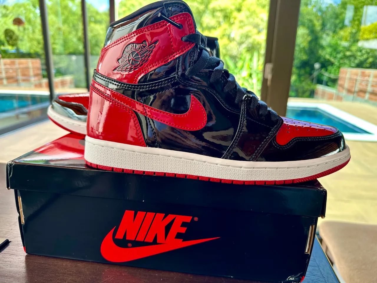 Air Jordan 1 High Patent Bred - Foto 4
