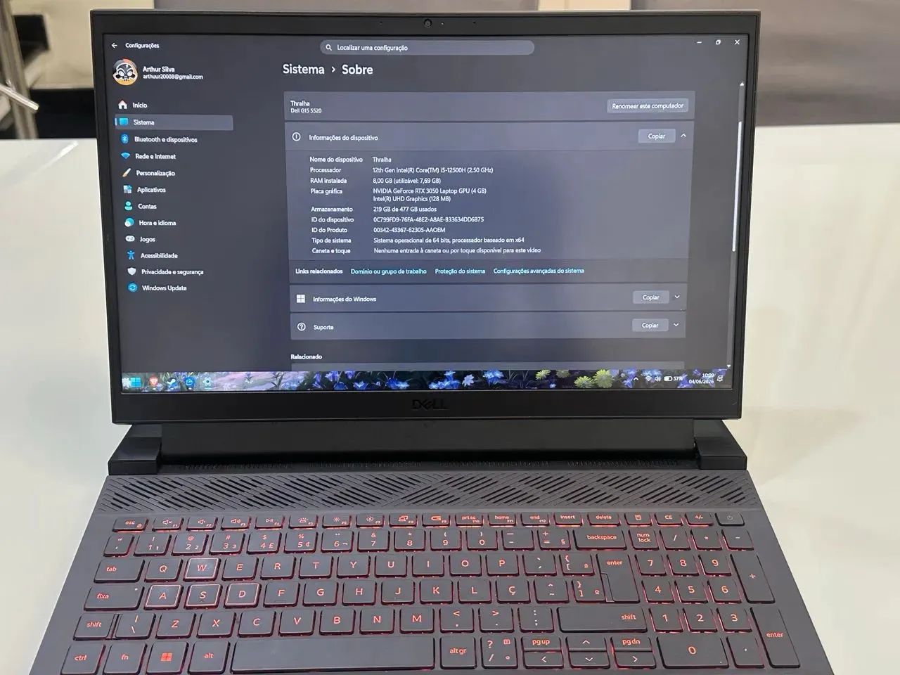 Notebook Dell G15 5520 GAMER - Foto 2