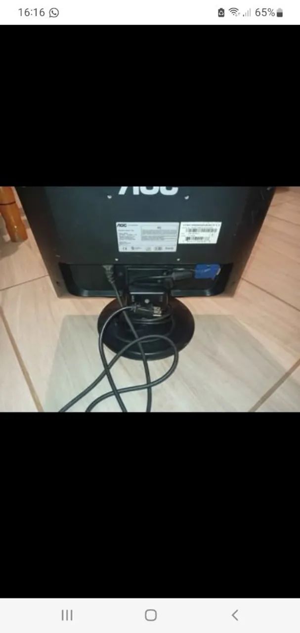 Monitor AOC 17" 712Si - Funcionando - Retirada Manoel Ribas - Foto 2