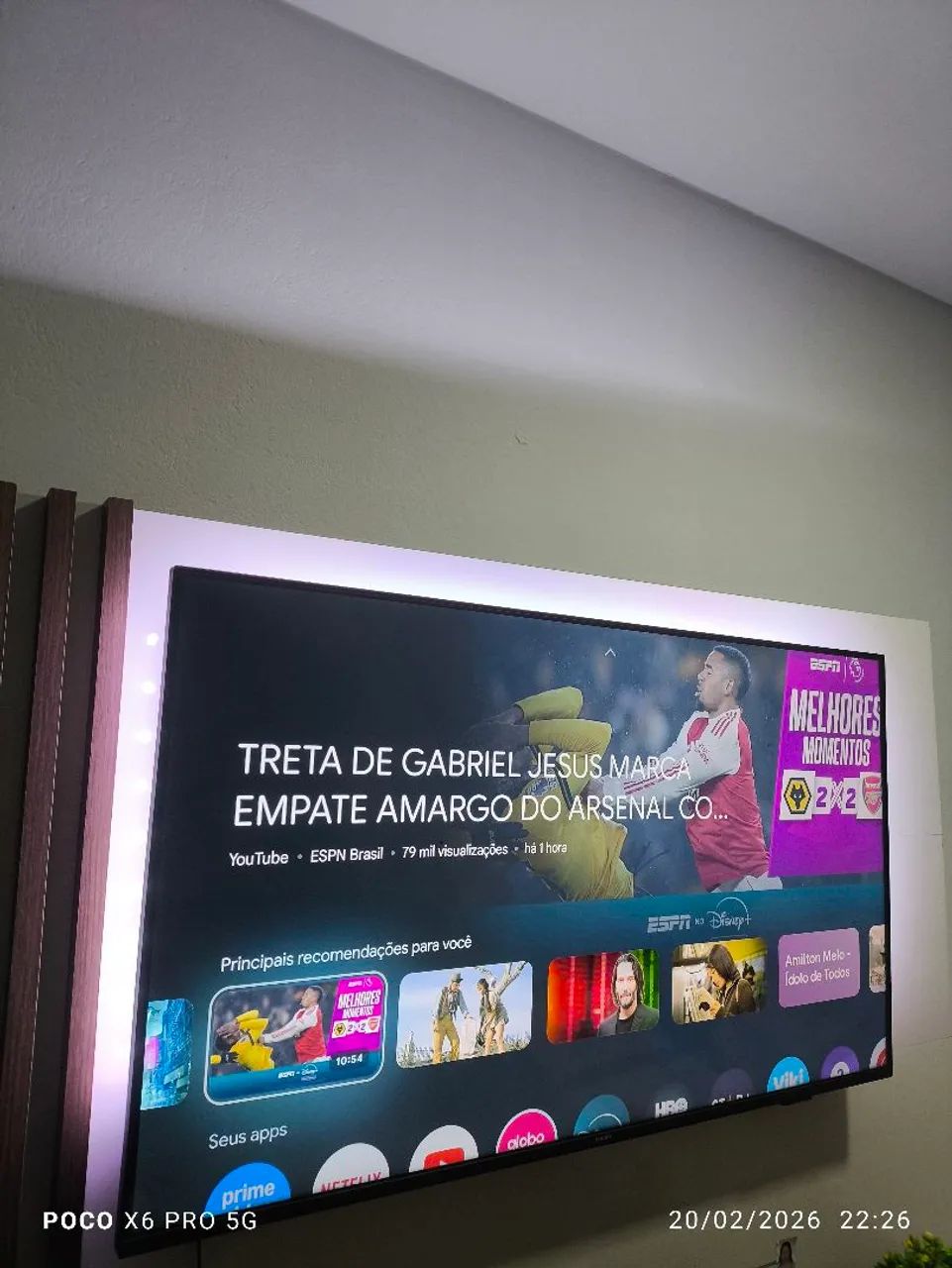 Tv smart 50 polegadas Philips ambilight 