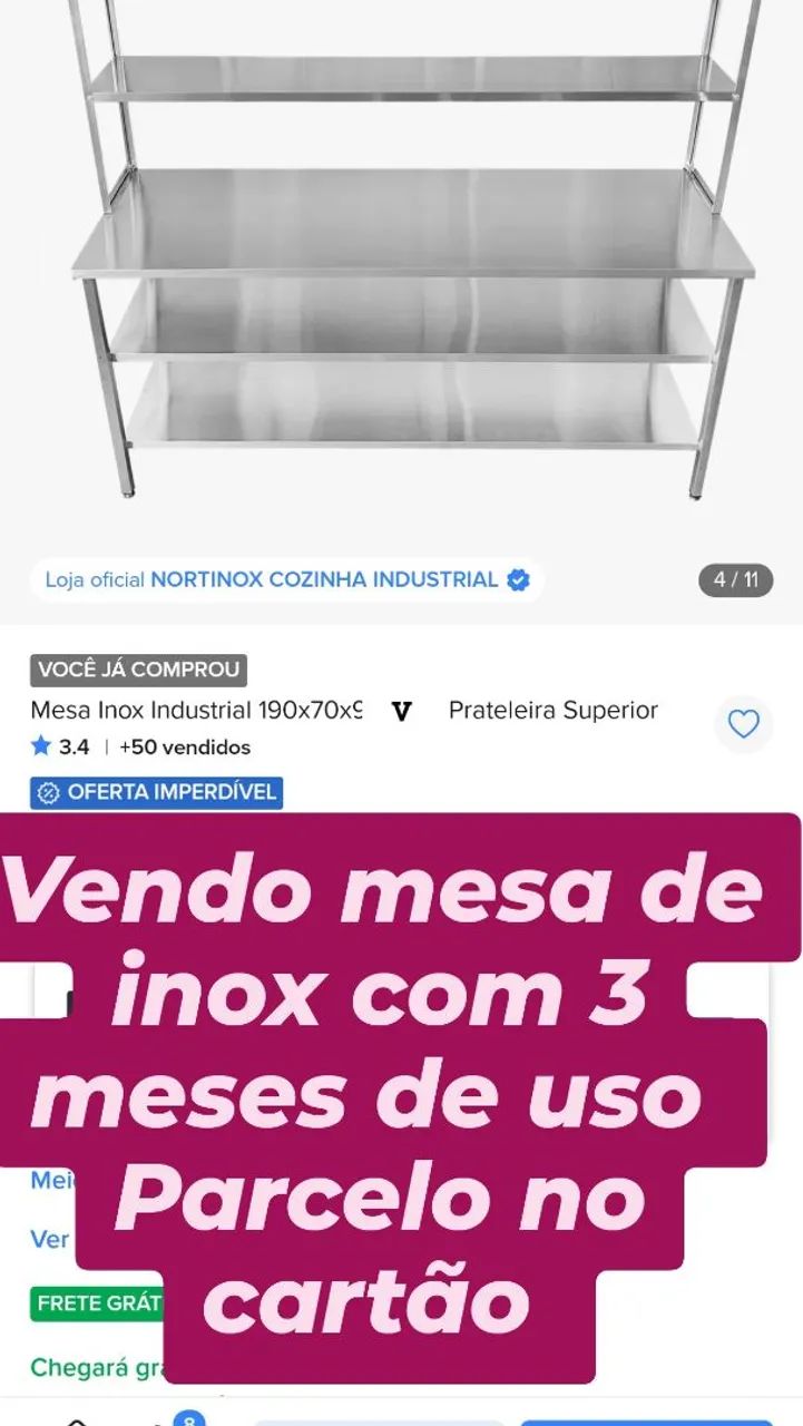 Balcão de inox 