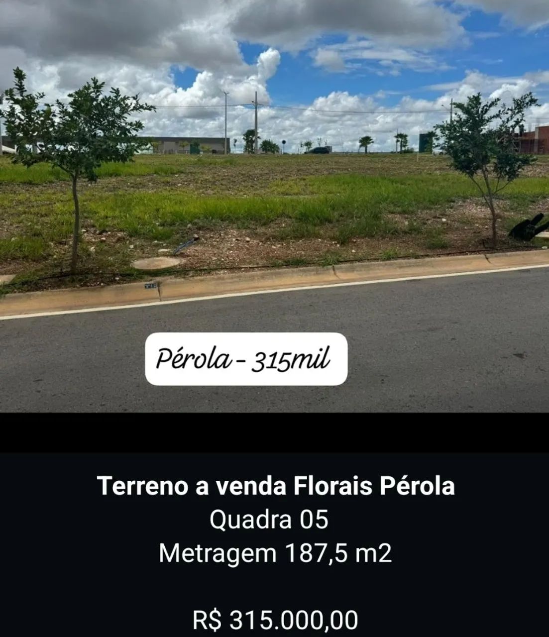 Lote condomínio florais pérola 187mts 