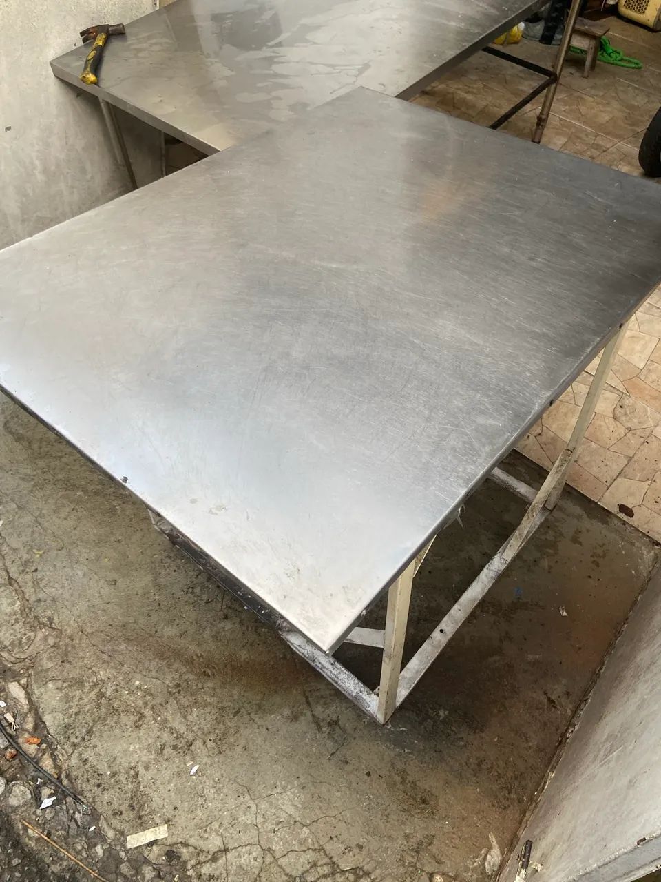 Mesa inox com base de ferro - Foto 2