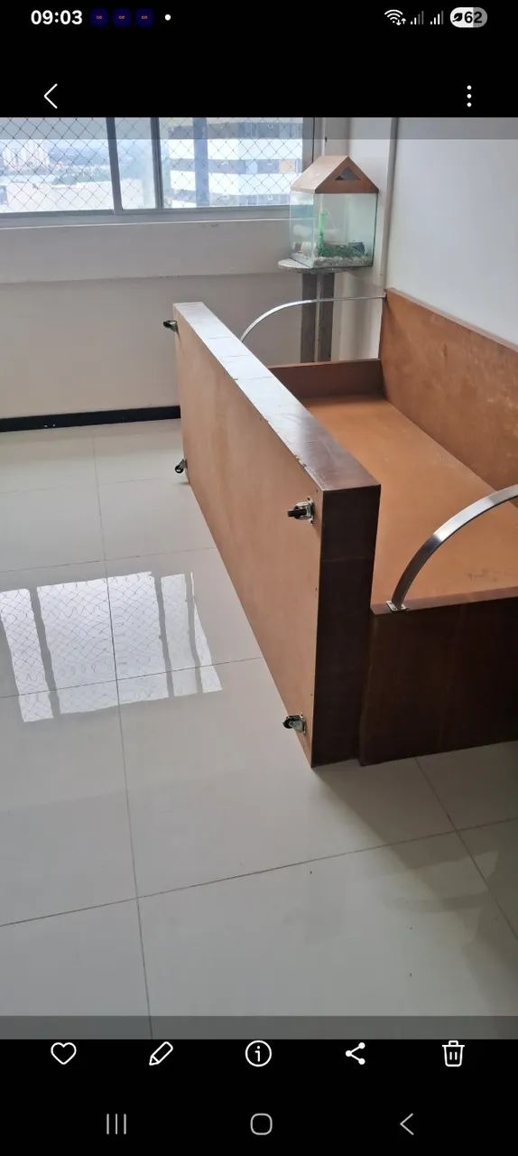 SOFA CAMA EM MADEIRA MAÇIÇA  - Foto 2