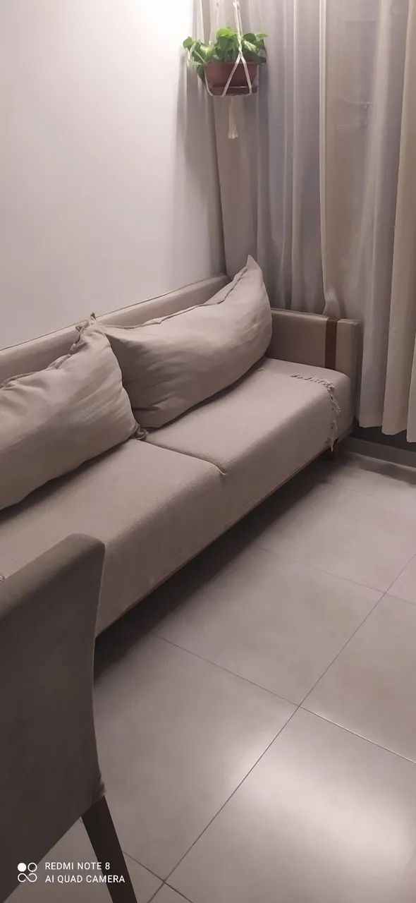 Sofá linho com couro  - Foto 5