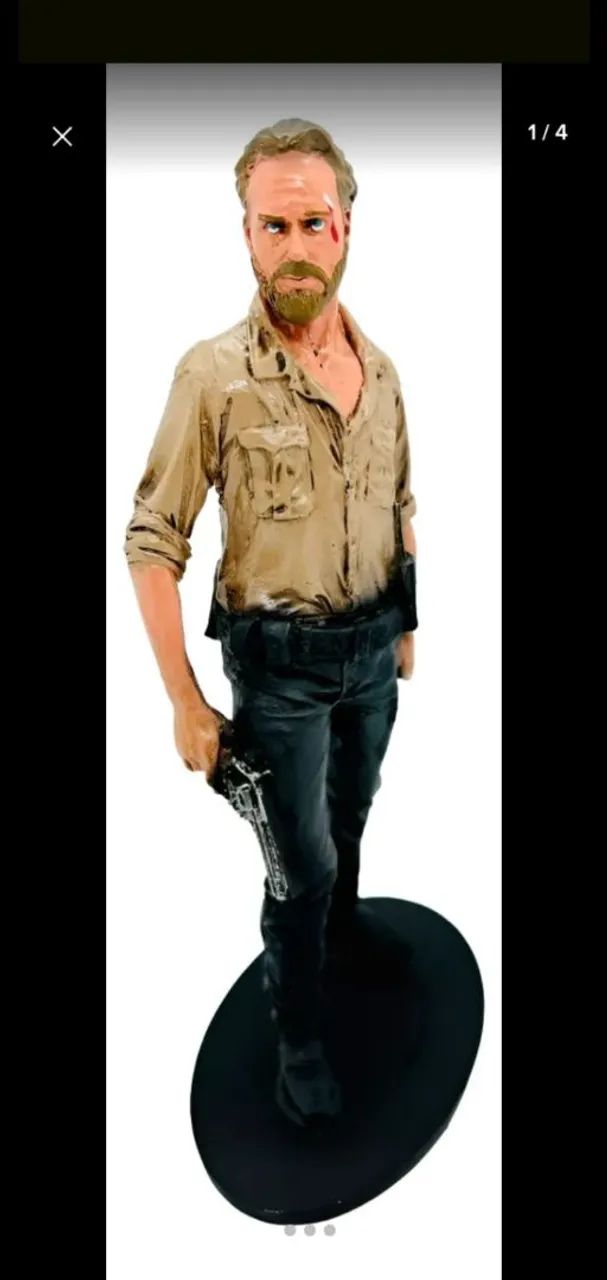 MINIATURA BONECO RICK DO THE WALKING DEAD - Foto 2