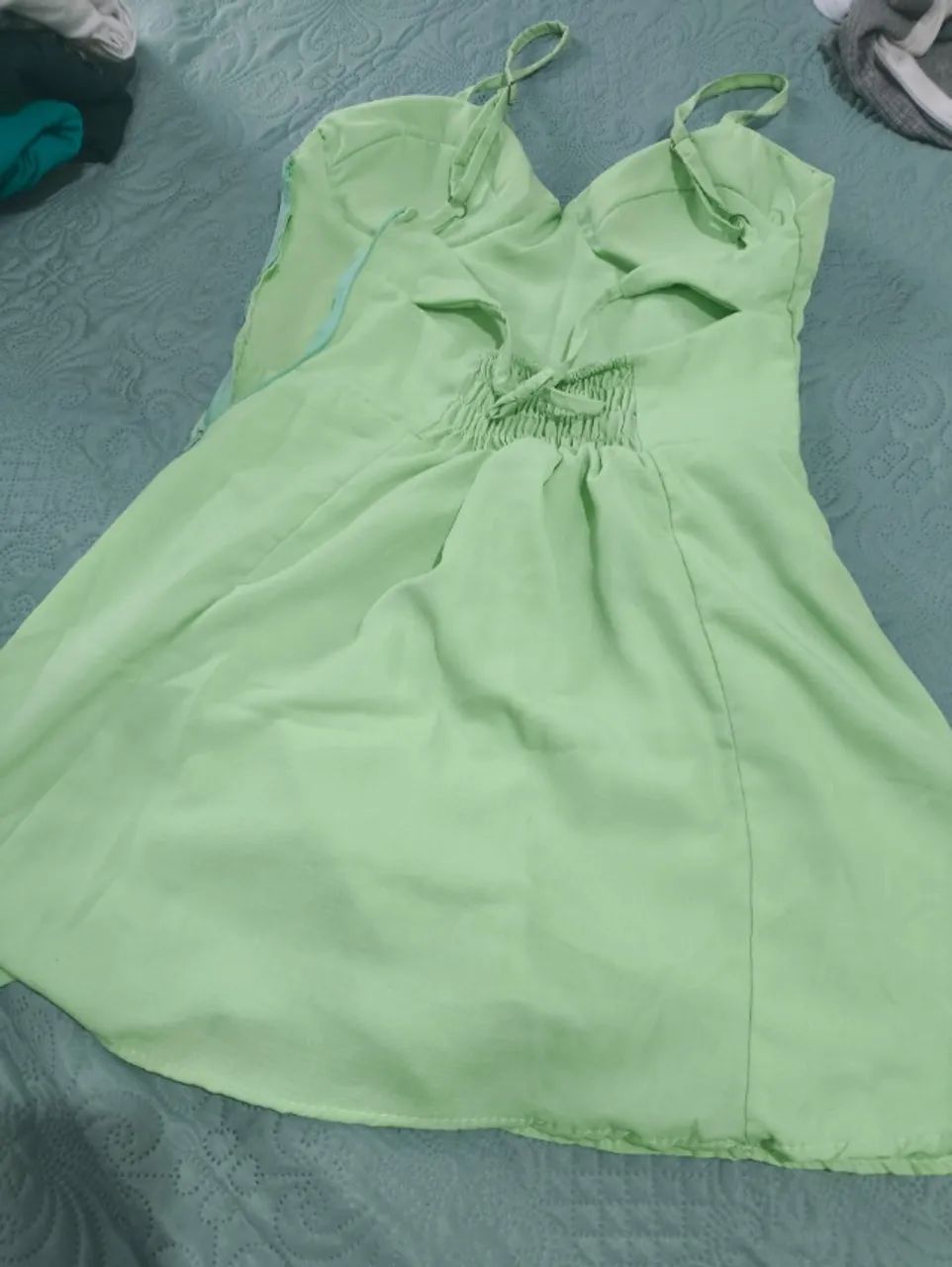 Vestido Macaquinho verde agua - Foto 2
