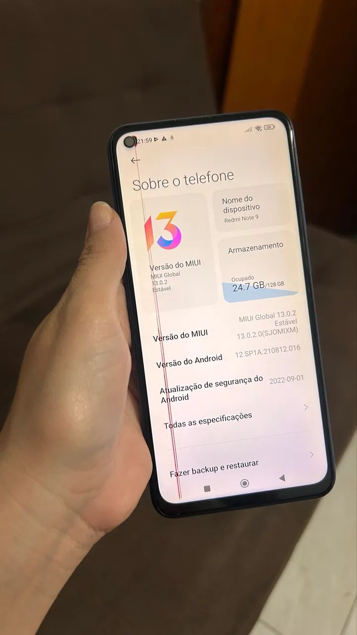 REDMI NOTE 9 - SEMINOVO 128GB | R$ 230 - Foto 3