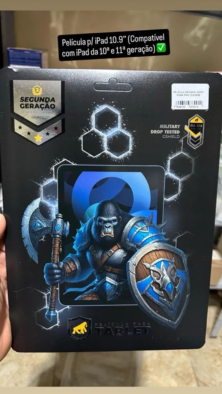 Película de Nano Vidro para iPads 10 e 11 Gshield 