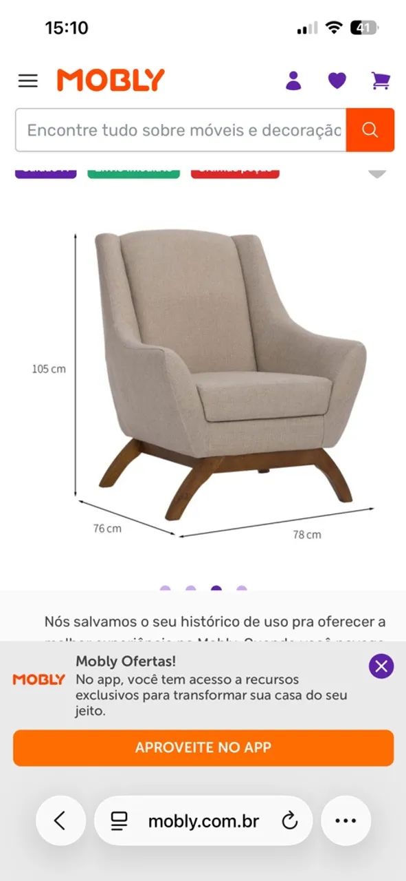 Poltrona de linho - Foto 3
