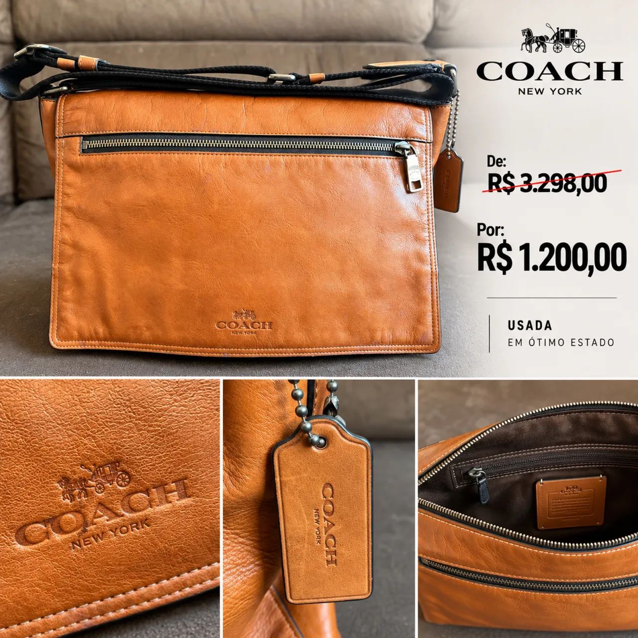 Bolsa transversal Coach New York 