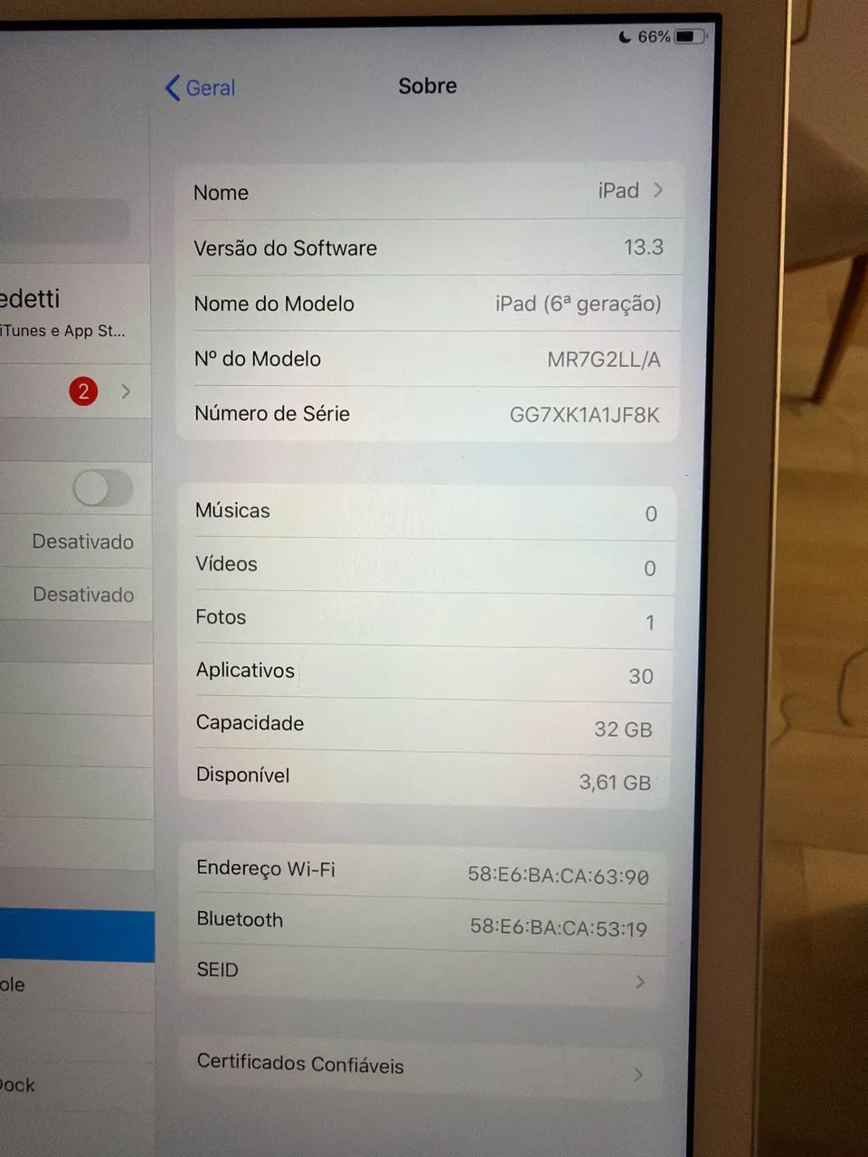 iPad 6 geração 32gB 2 câmeras  - Foto 3