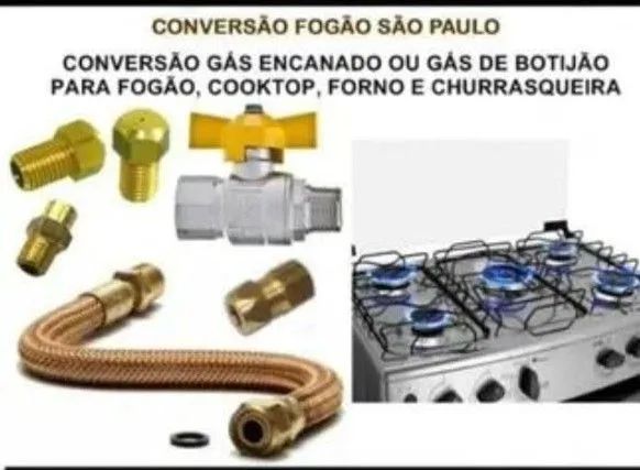 Conversão e instalação de fogão e cooktop