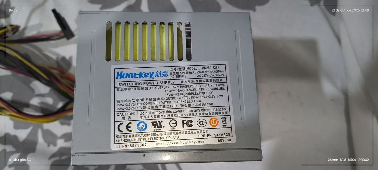 Fonte huntkey hk280-22fp