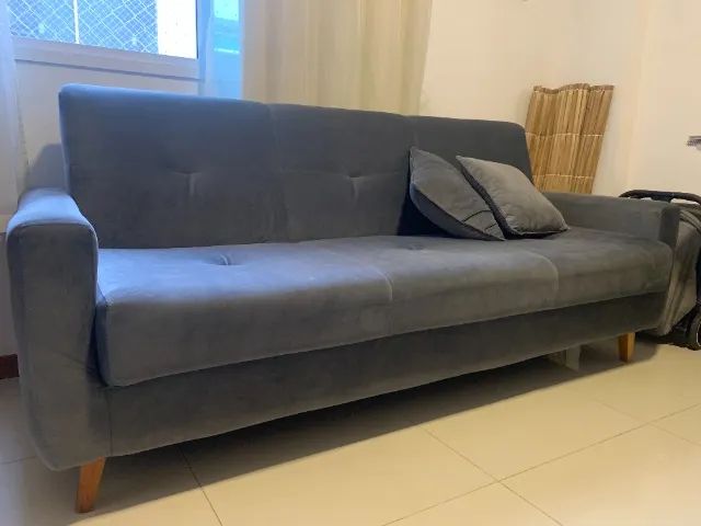 SOFÁ-CAMA DE CASAL COM BAÚ