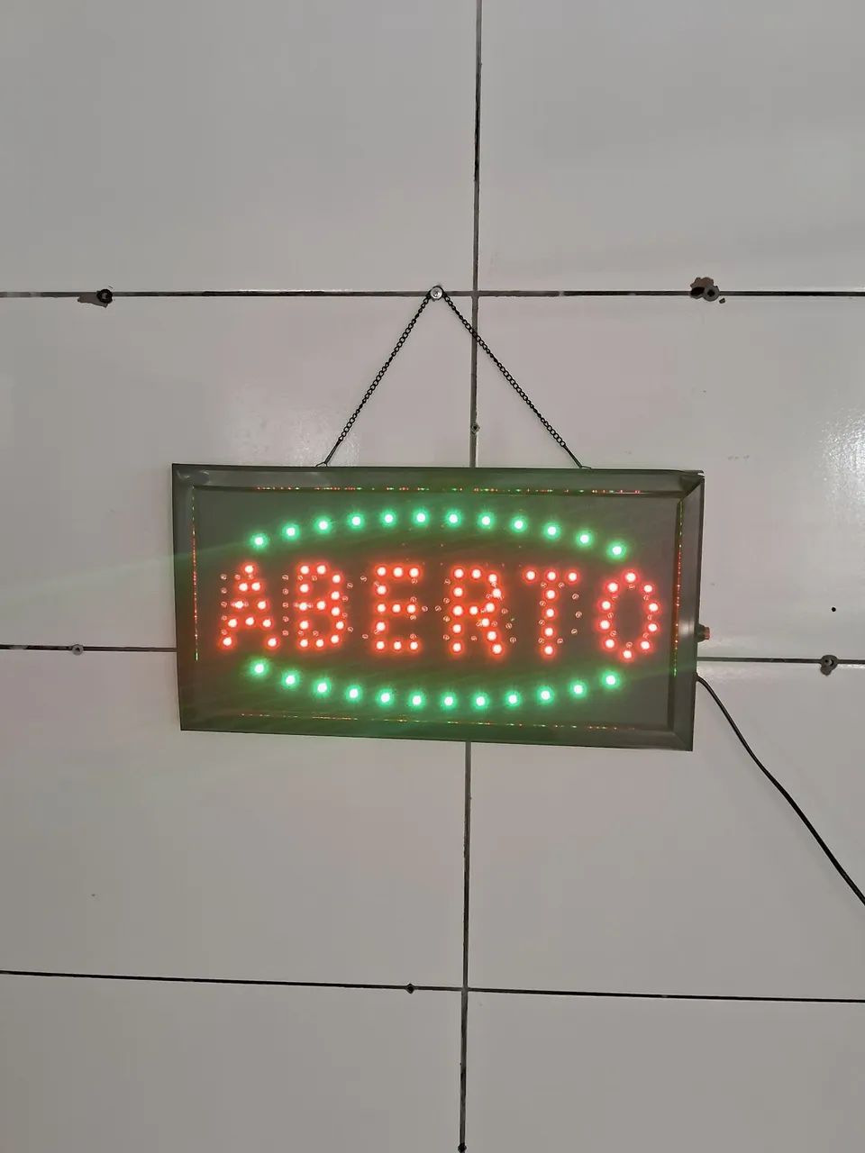 Placa de comércio em led