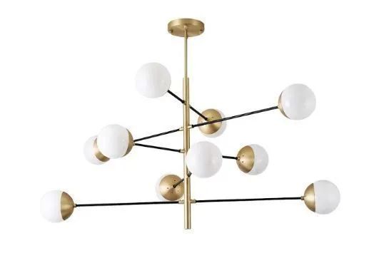 Pendente átomos dourado nordecor