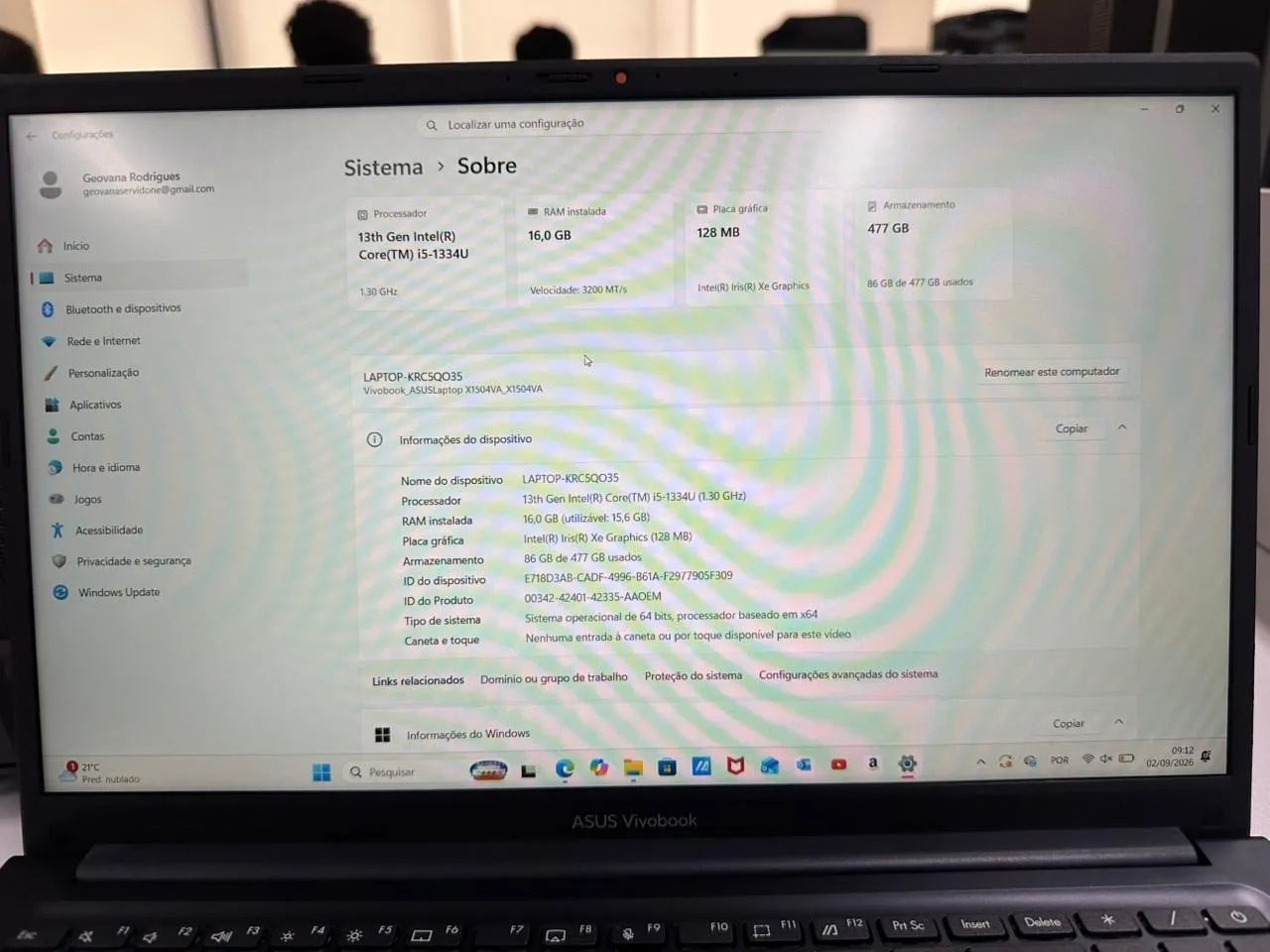 Notebook Asus vivobook 15  - Foto 2