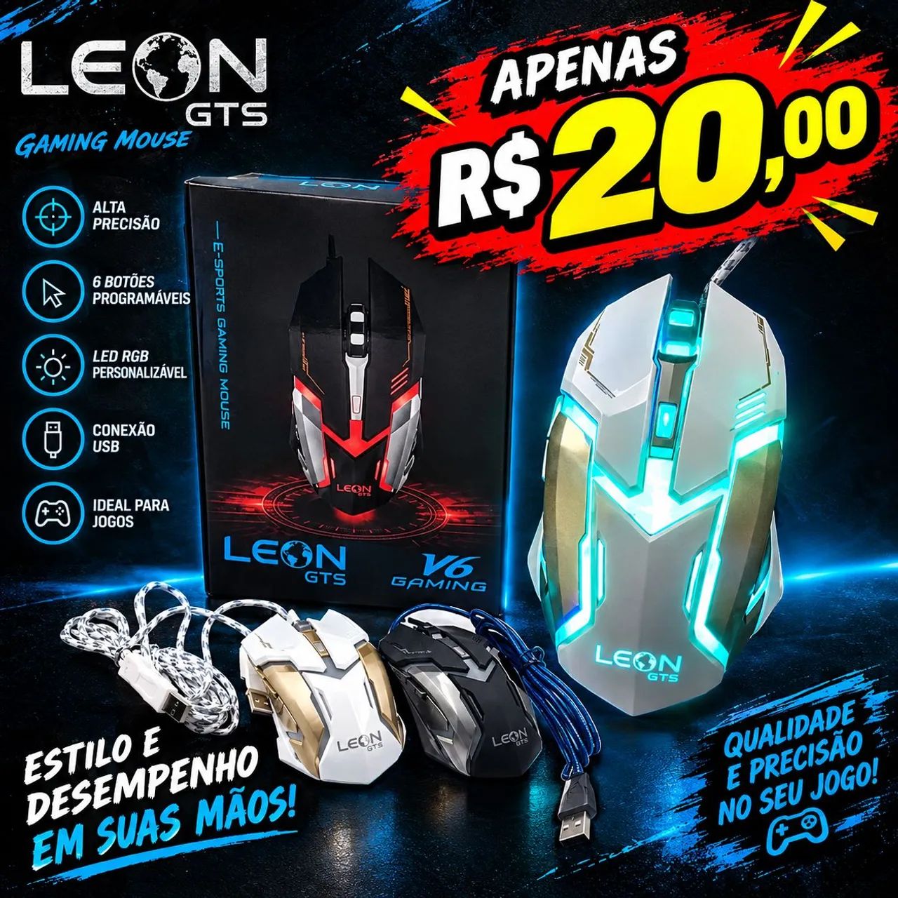 Mouse Gamer Entrega Grátis 