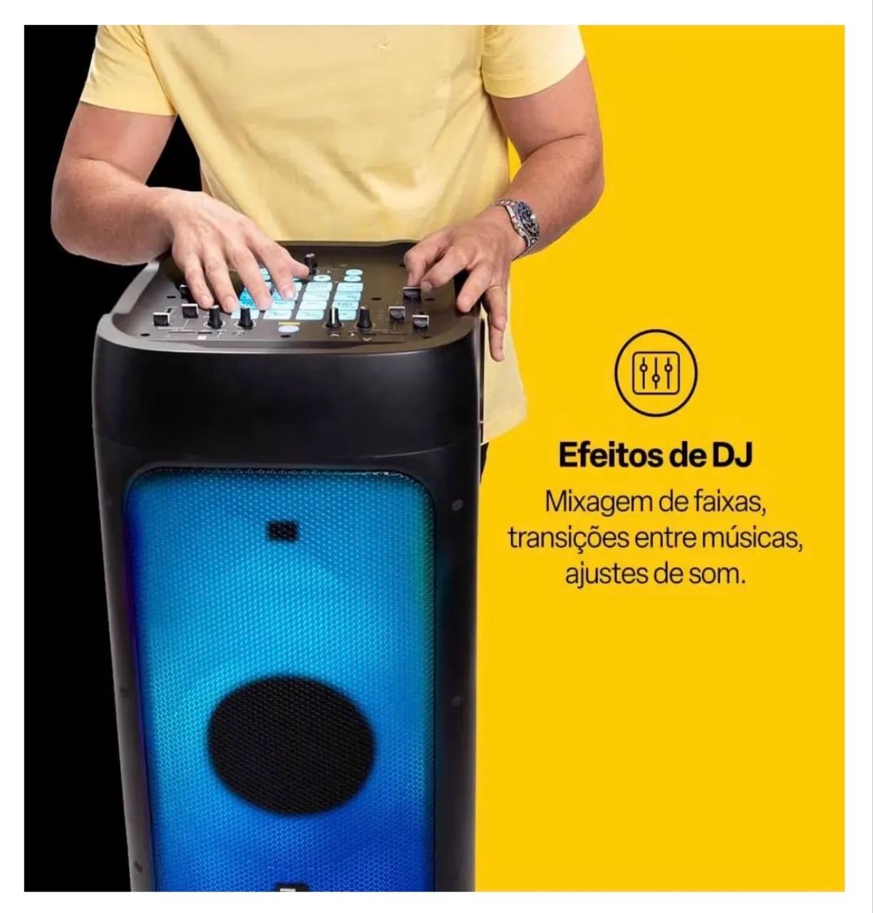 Caixa de Som Torre Flamebox DJ 5000W RMS Pulse - SP512 - Foto 2