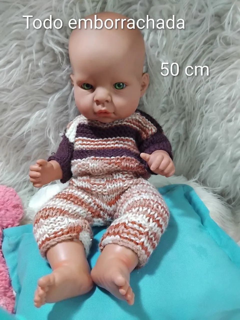 Boneca tp reborn 46 cm emborrachada 