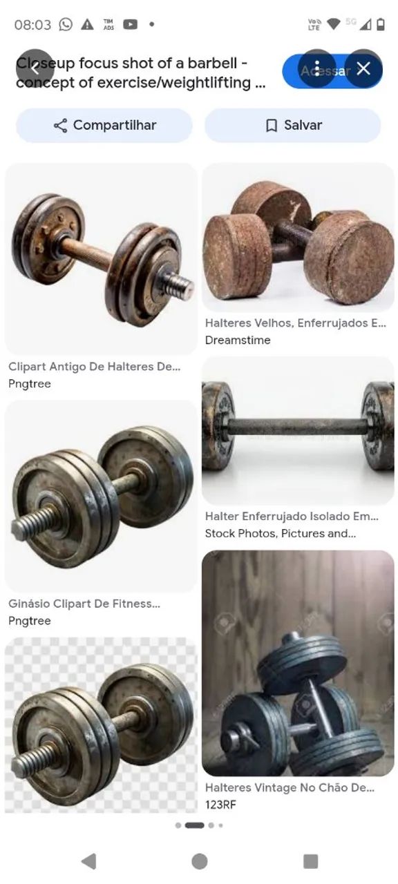 Para quem tem halteres que possa doar estou precisando