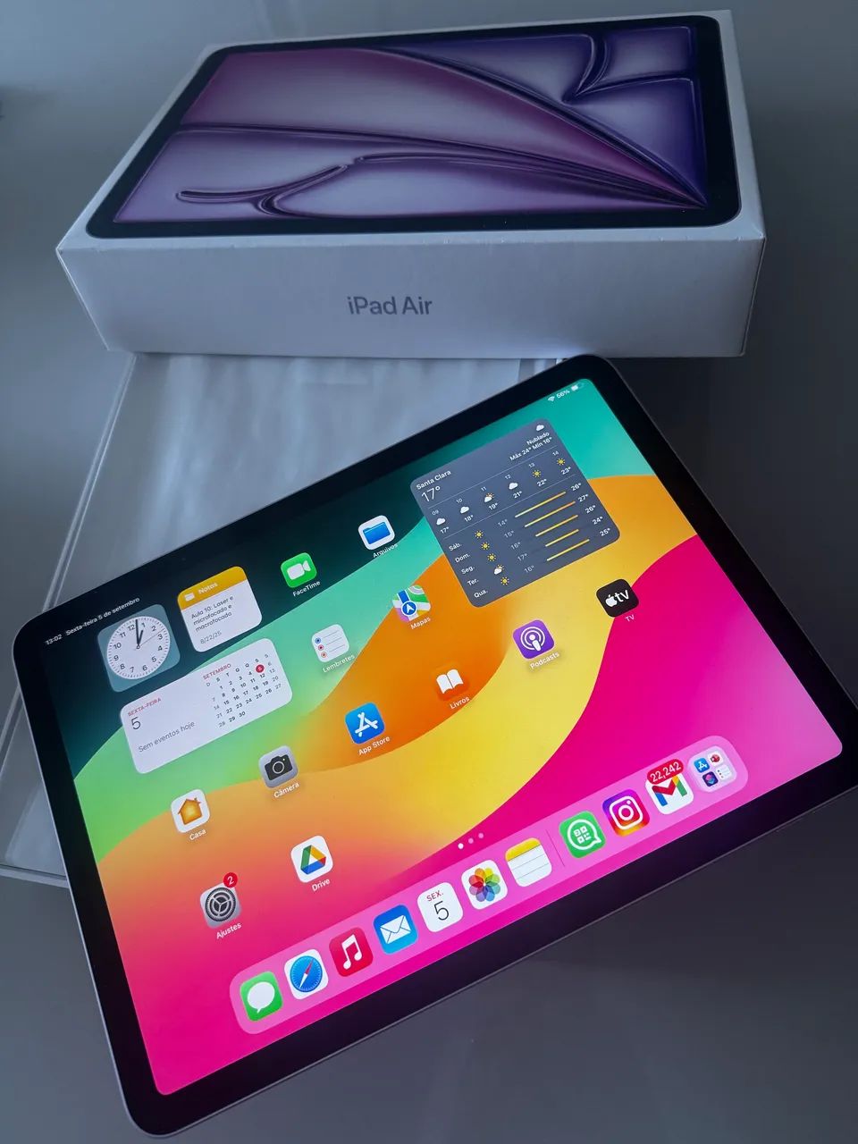 iPad Air 11? M2 128GB + Teclado + Caneta | Impecável - Foto 2