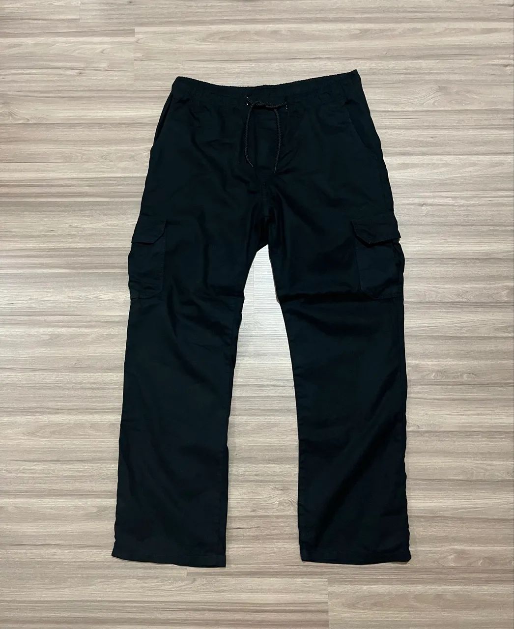 Calça Sarja Cargo Preta - Foto 2