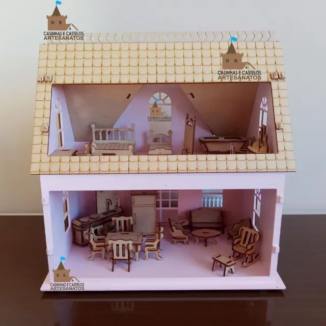 Casinha de Boneca Montada e Pintada - Foto 3