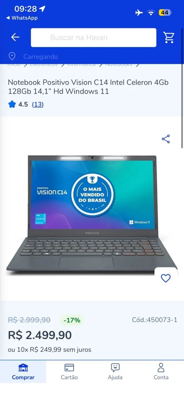 Impressora e notebook 