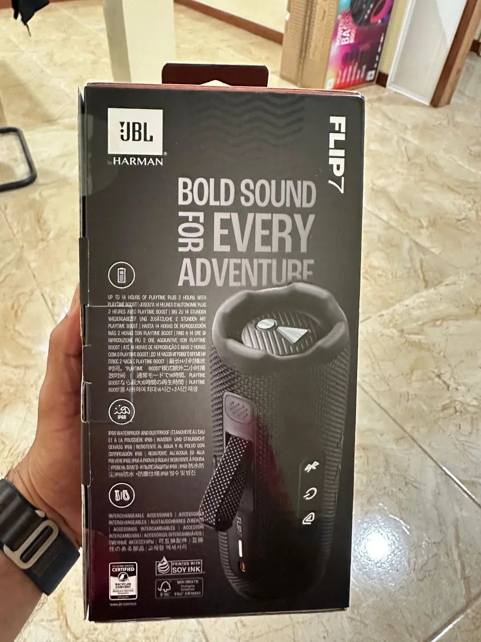 Caixa JBL Flip 7 Bluetooth - Preta  - Foto 2