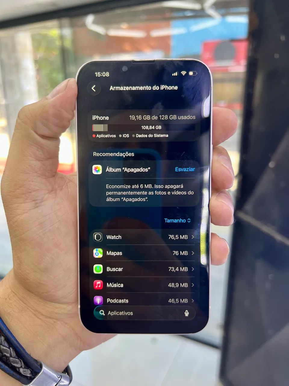 iPhone 13 128 gigas bateria nova 100% Face ID off