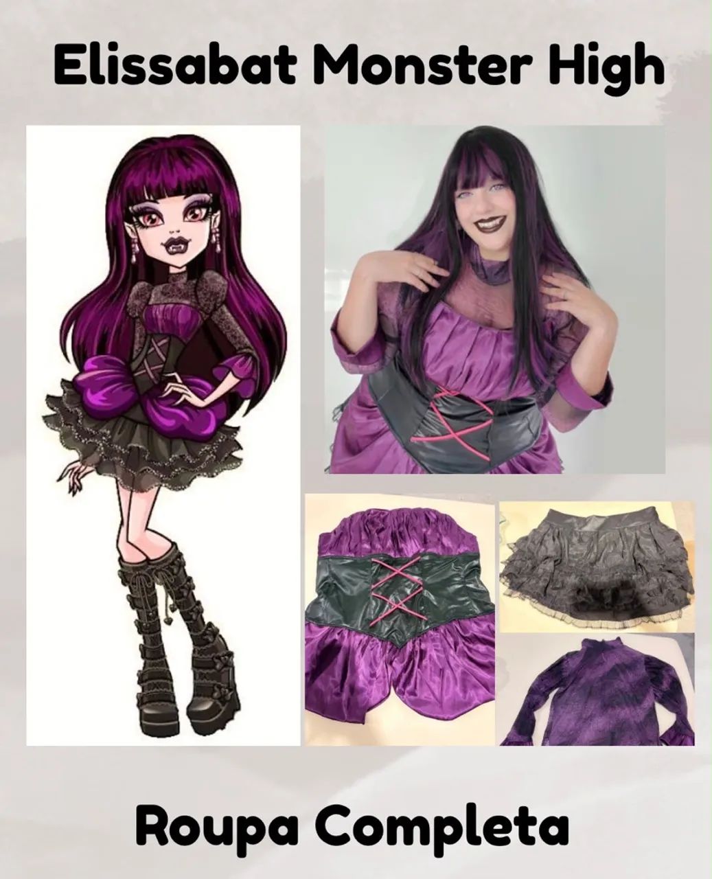 Cosplay Elissabat Monster High - Hobbies e coleções - Vila Alzira