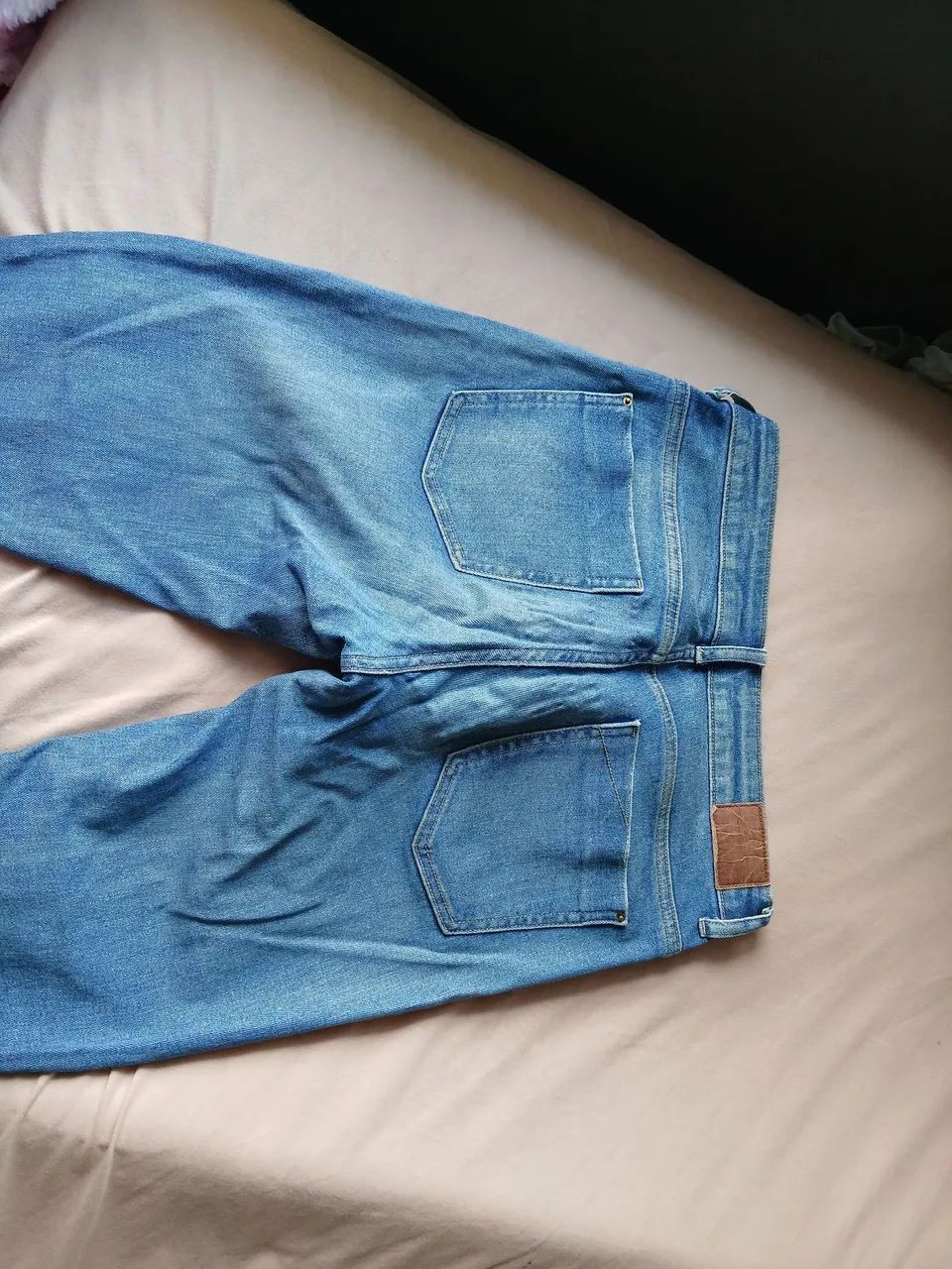 calça jeans zara azul clara - Foto 3