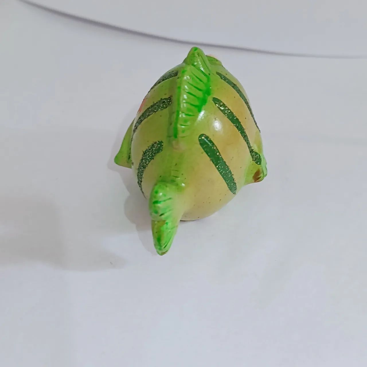Cerâmica miniatura peixe balão verde - Foto 4
