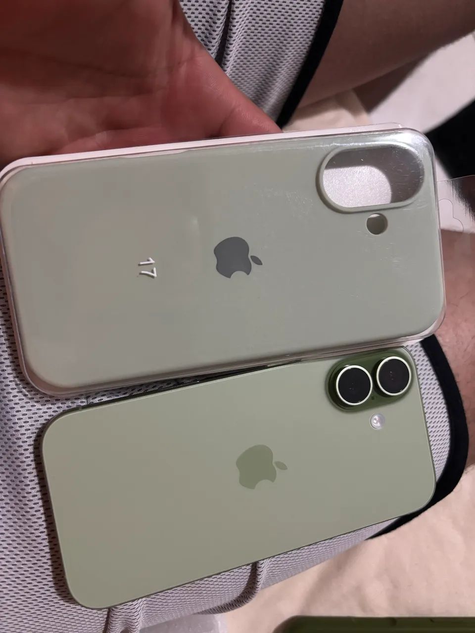 Capinha case iPhone 17 cor verde claro 