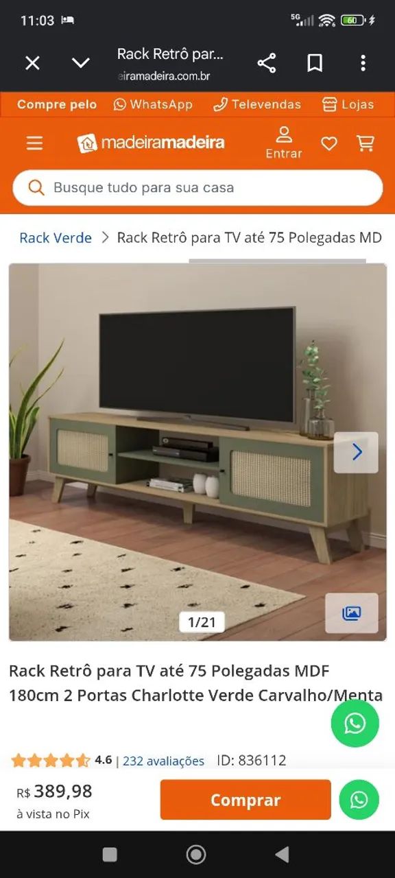 Rack vintage mdf verde - Foto 2