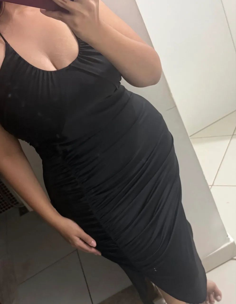 vestido animale jeans preto m