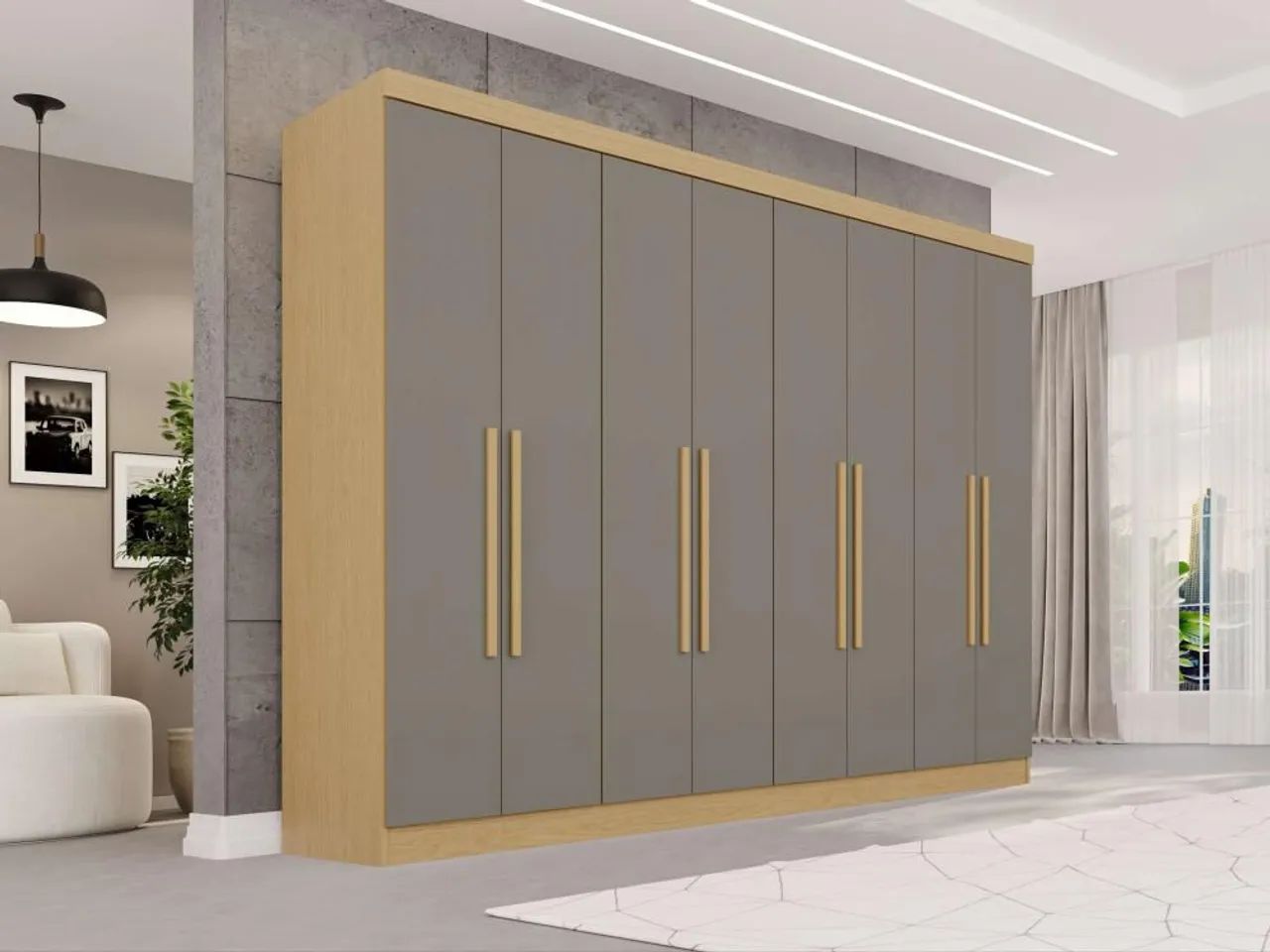 Guarda roupa de casal 8 portas 