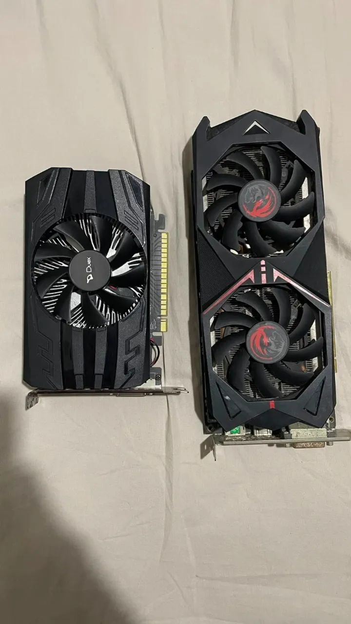 GTX 1050 TI E RX 580