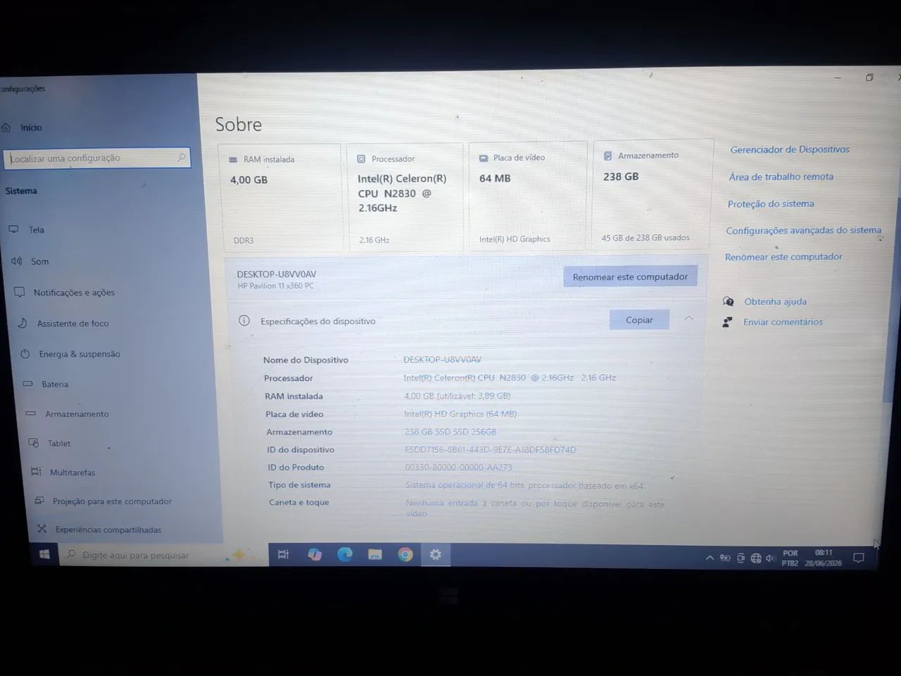 Notebook HP Intel Celeron N2830 @2.16GHz 4 Gb de RAM - Foto 3
