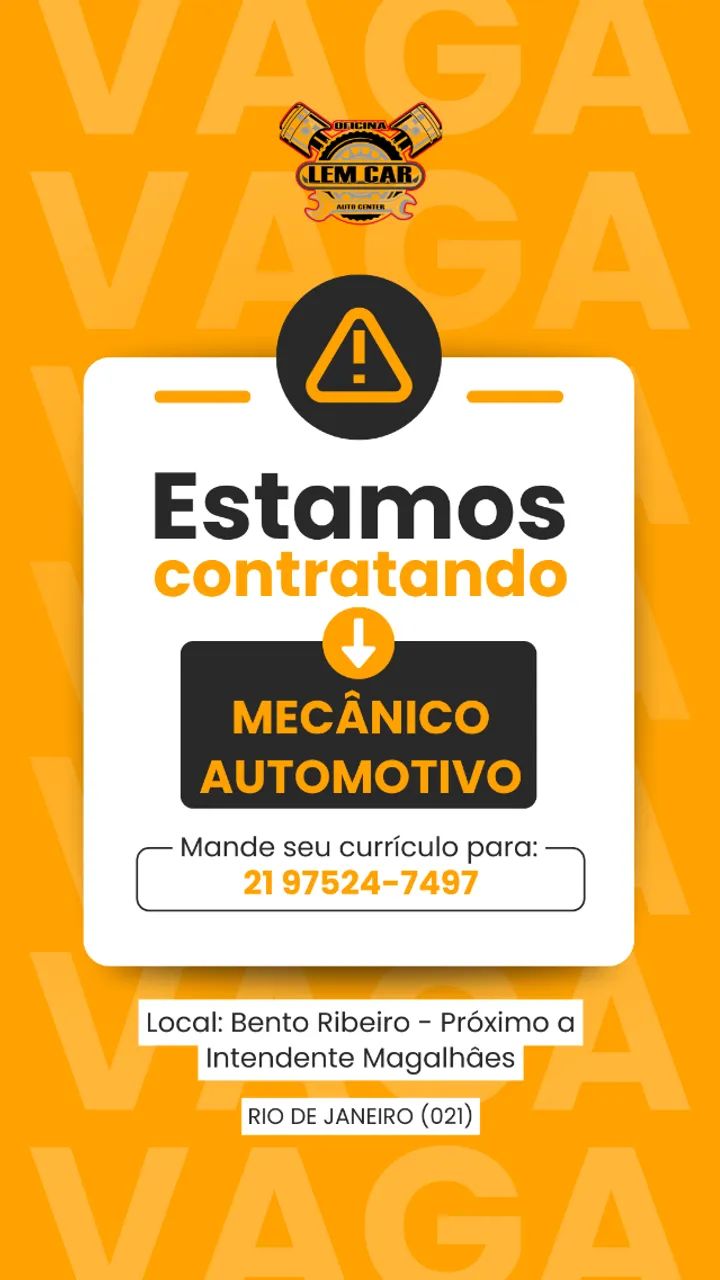 MECANICO - BENTO RIBEIRO 