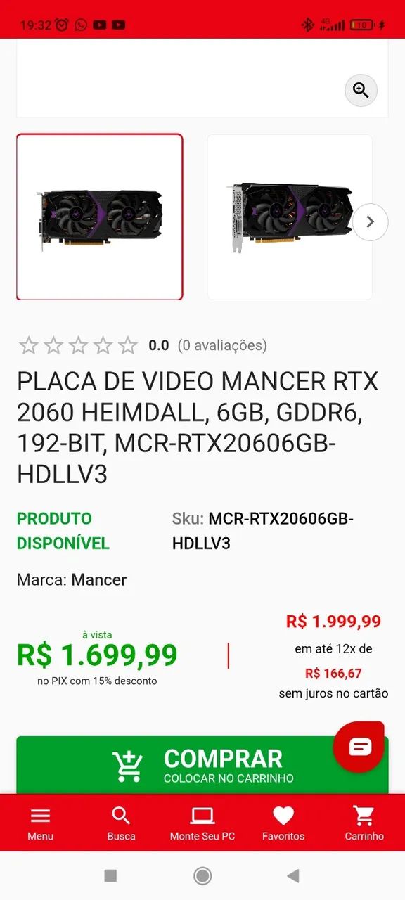 RTX 2060 6GB Mancer - Foto 3