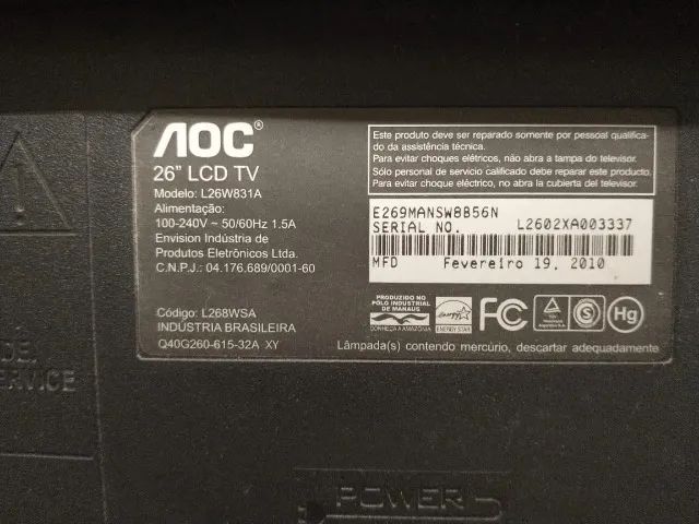 TV AOC 26" modelo L26W831A - Foto 5