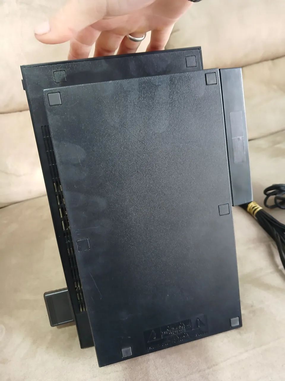 Ps2 fat com HD e CD de desbloqueio. - Foto 3